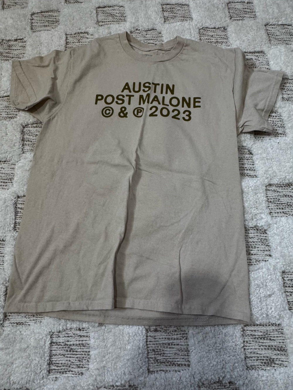 Austin Post Malone Short Sleeve Tee - Beige - M